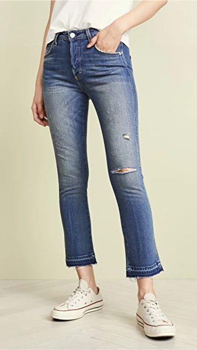 Amo Babe High Rise Cropped Slim Jeans In Dive Bar