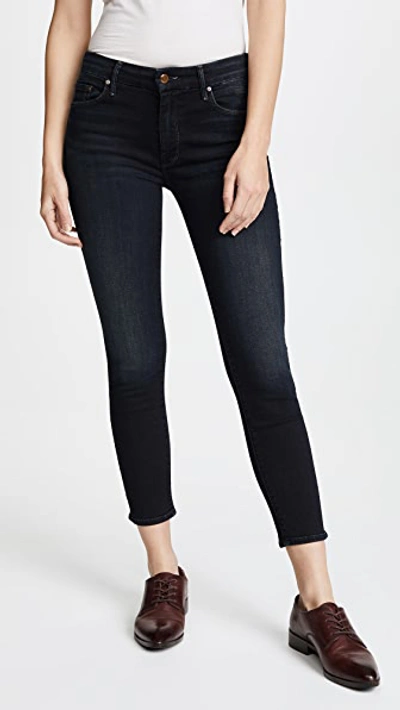 Mother The High Waist Looker Ankle Skinny Jeans In Coffee, Tea Or Me?