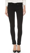 Ag Farrah Skinny Skinny High-rise Velvet Jeans In Super Black