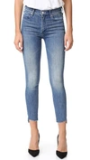 Mother The Stunner High Rise Ankle Fray Jeans (moon Dark) In Good Girls Do