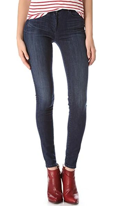 3x1 W3 High Rise Channel Seam Skinny Jeans In Wash No. 3