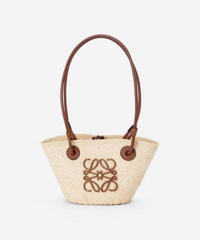 Loewe Women's X Paula's Ibiza Mini Anagram Basket Bag In Natural / Tan