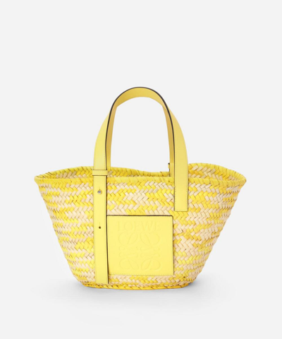 Loewe Women's X Paula's Ibiza Anagram Confetti Basket Bag In Natural / Lemon