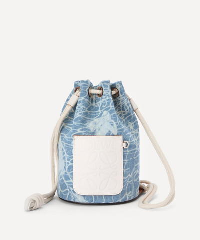 Loewe X Paula's Ibiza Small Sailor Mermaid Duffel Bag In Indigo / Soft White