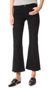 M.i.h. Jeans Lou Cropped High-rise Flared Jeans In Black