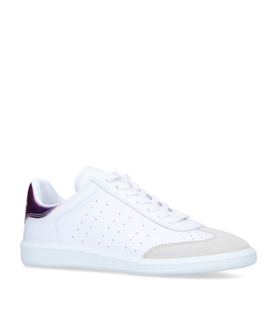 Isabel Marant Leather Bryce Sneakers In White/comb