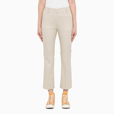 Department 5 Jet Cropped Flared Trousers In Beige
