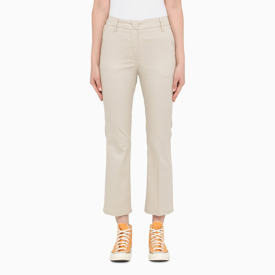 Department Five Jet Cropped Flared Trousers In Beige