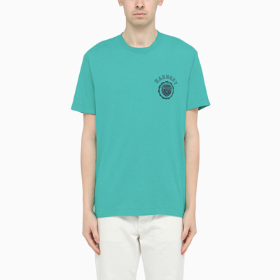 Harmony Paris Sea Green Logo-print T-shirt