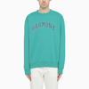 HARMONY PARIS SEA GREEN LOGO-PRINT SWEATSHIRT