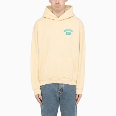 Harmony Paris Logo-print Pullover Hoodie In Yellow