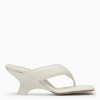 GIA BORGHINI IVORY GIA 6 WEDGE THONG SANDALS