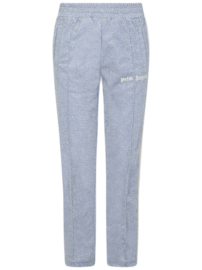 Palm Angels Lurex Track Trousers In Silver