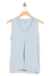 Madewell V-neck Cotton Tank In Dusty Pool