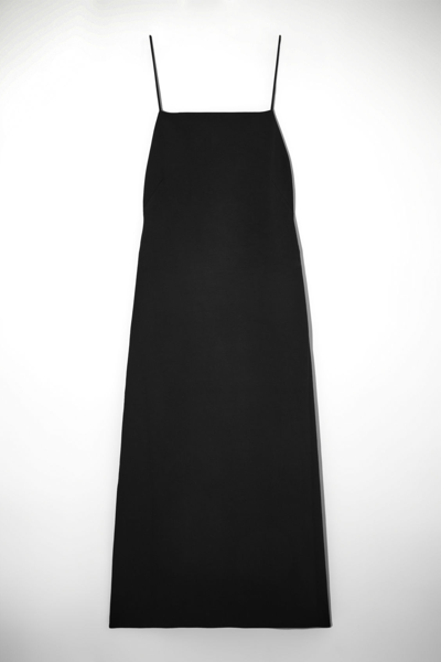 Cos Open-back Midi Dress In Black