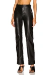 Rta Maren Faux-leather Trousers In Black