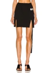 Rick Owens Drkshdw Drkshdw By Rick Owens Women's Black Cotton Skirt In Black & Oyster