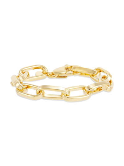 Saks Fifth Avenue Made In Italy Women's 14k Goldplated Sterling Silver Paperclip Bracelet