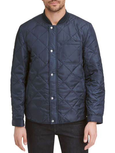 Cole Haan Men's Quilted Nylon Bomber Jacket In Navy