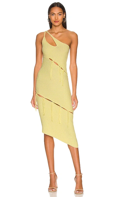 Nbd Bianca Alternate Stitch Dress In Yellow