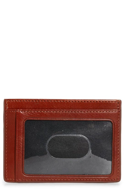Nordstrom Richmond Leather Id Card Case In Brown Henna