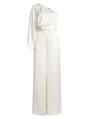 Ramy Brook Simone One-shoulder Jumpsuit In Ivory