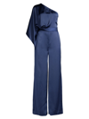 Ramy Brook Simone One-shoulder Jumpsuit In Spring Navy