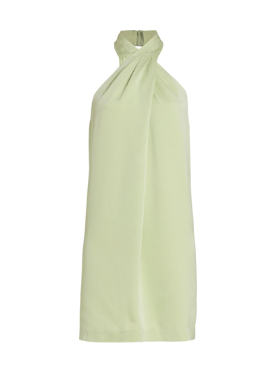 3.1 Phillip Lim Halter Crepe Back Dress In Pistachio