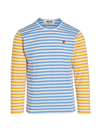 Comme Des Garçons Multicolor Striped Long-sleeve Shirt In Blue Yellow