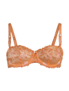 Chantelle Champs Elysses Lace Unlined Demi Bra In Spice Rose