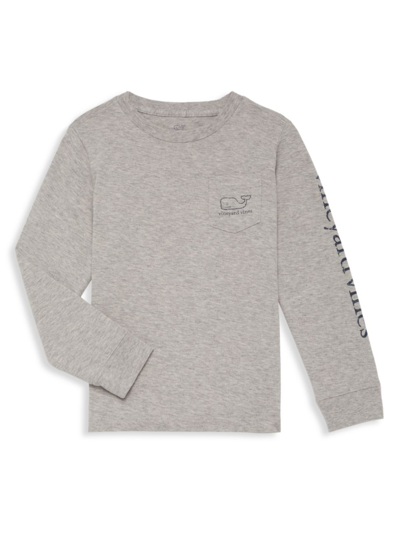 Vineyard Vines Toddler's, Little Boy's & Boy's Long Sleeve Cotton Jersey Tee In Grey Heather