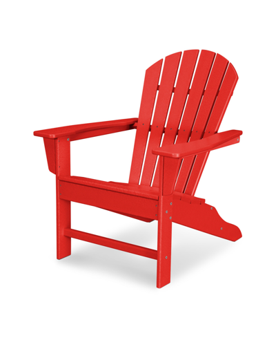 Polywood South Beach Adirondack Chair In Sunset Red