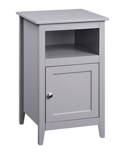 Convenience Concepts Designs2go Storage Cabinet End Table With Shelf In Gray