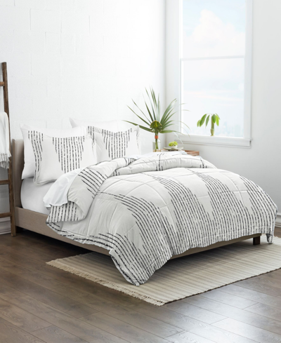Ienjoy Home Home Collection 3 Piece Premium Ultra Soft Diamond Stripe Comforter Set, King In Gray