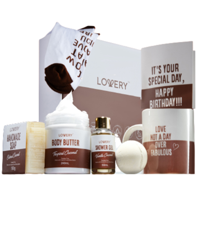 Lovery Birthday Gifts, Birthday Spa Gift Box, Coconut Bath And Body Care Gift, Spa Kit, Self Care Gift, 9 P In No Color