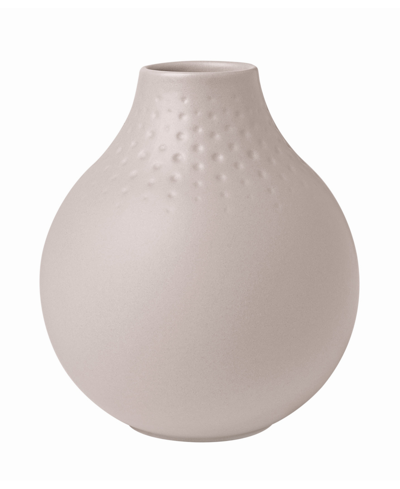 Villeroy & Boch Manufacture Collier Perle Vase, Small In Beige