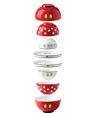 Lenox Disney Luna 8-piece Nesting Dinnerware Set In Multi And Red