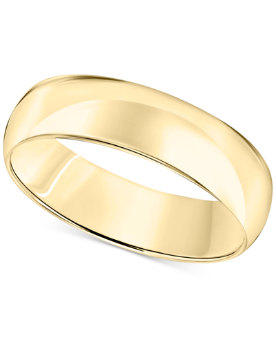Macy's Men's Comfort Fit Wedding Band (5mm) In 14k Gold Or 14k White Gold In Yellow Gold