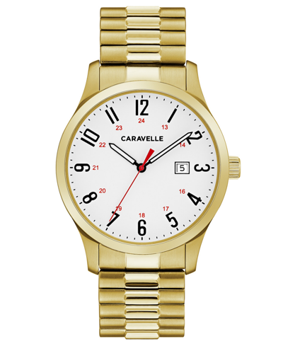 Caravelle Designed By Bulova Men's Gold-tone Stainless Steel Bracelet Watch 40mm Women's Shoes In White