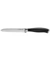 J.a. Henckels Henckels Elan 5" Serrated Utility Knife In Stainless Steel Blade And Black Handle