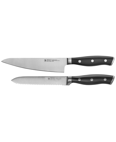 J.a. Henckels Forged Accent 2 Piece Prep Set In Stainless Steel Blade And Black Handle