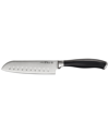 J.a. Henckels Henckels Elan 5" Hollow Edge Santoku Knife In Stainless Steel Blade And Black Handle