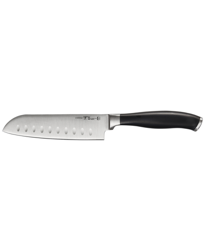 J.a. Henckels Henckels Elan 5" Hollow Edge Santoku Knife In Stainless Steel Blade And Black Handle
