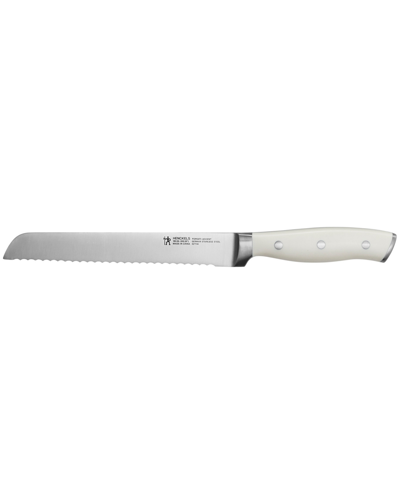 J.a. Henckels Forged Accent 8" Bread Knife With Handle In Stainless Steel Blade And White Handle