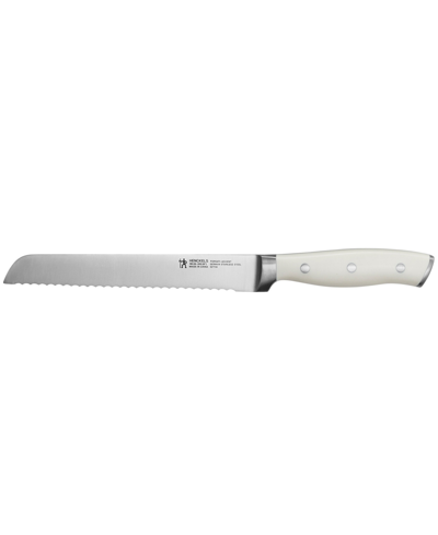 J.a. Henckels Henckels Forged Accent 8" Bread Knife With Handle In Stainless Steel Blade And White Handle