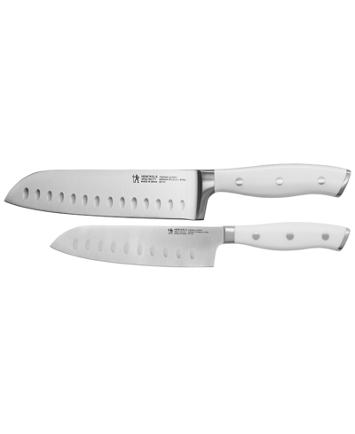 J.a. Henckels Forged Accent 2 Piece Asian Knife Set With Handle In Stainless Steel Blade And White Handle