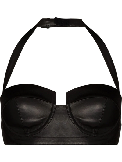 Balmain Halterneck Sweetheart-neck Bra In Black