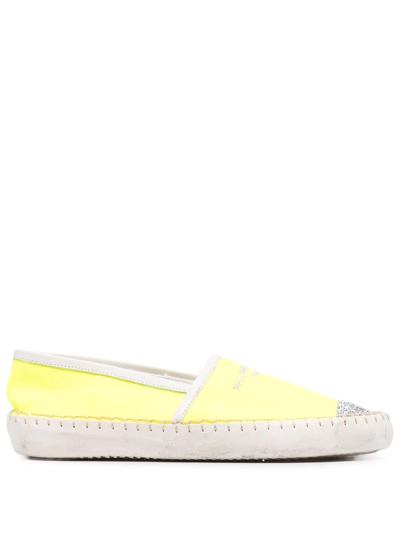 Philippe Model Paris Marseille Glitter-trim Canvas Espadrilles In Yellow