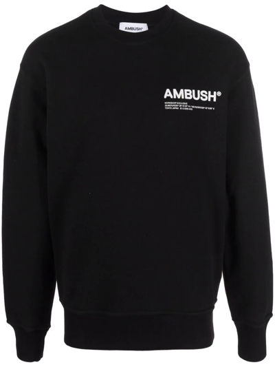 Ambush Logo-print Cotton Sweatshirt In Black