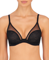 Natori Love Lace Underwire Full Coverage Plunge Bra In Black/cafe